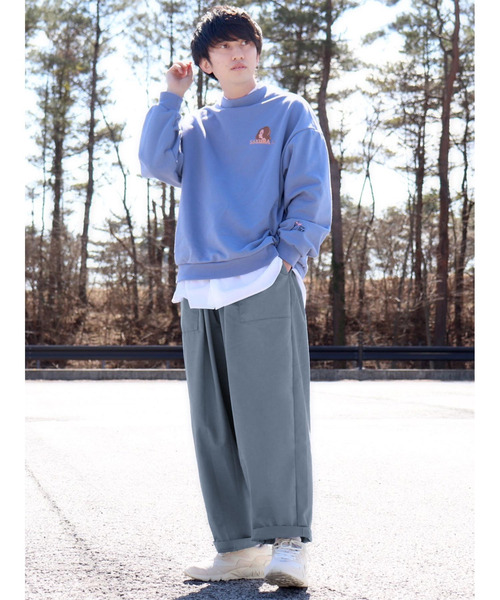 ZIP FIVE（ジップファイブ）の「【ZIP FIVE】極太バルーンワイドイージーパンツ【サイズフリー】（その他パンツ・メンズ・ブラック/ベージュ/パープル/ネイビー/ブラウン/カーキ/ブルー/グリーン/アイボリー/ライトベージュ/ブルー系・FREE）」の17枚目の写真