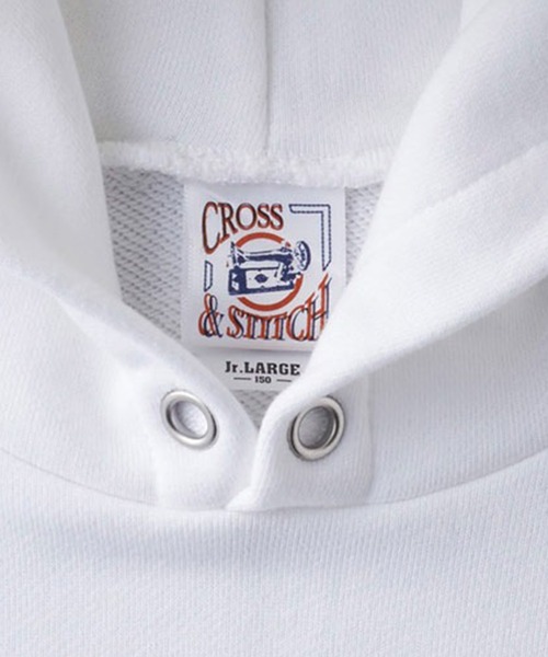 CROSS & STITCH(クロスステッチ)の「【Cross&Stitch】レギュラーウェイトスウェット プルオーバーパーカー 10オンス 裏毛 裏パイル オーバーサイズ フーディー SP2250(パーカー・レディース・ホワイト/グレー/ブラック/ダークグリーン/ネイビー/レッド/グレイッシュブルー/ヘザーグレー・XL/L/M/XXL/S)」の11枚目の写真