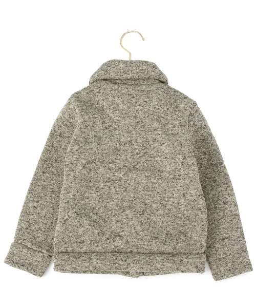 green label relaxing（グリーンレーベルリラクシング）の「【KIDS】ウラキモウ ショールカラー（ブルゾン・キッズ・グレー/ネイビー・135/125/115/105/95）」の4枚目の写真