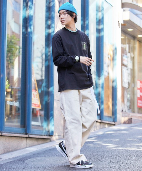 RETRO TOKYO（RETRO TOKYO）の「【TikToker×WEGO限定コラボ】オーバーサイズ イラストプリント L/Sカットソー（Tシャツ/カットソー・メンズ・ホワイト/ブラック/ブルー・FREE）」の17枚目の写真