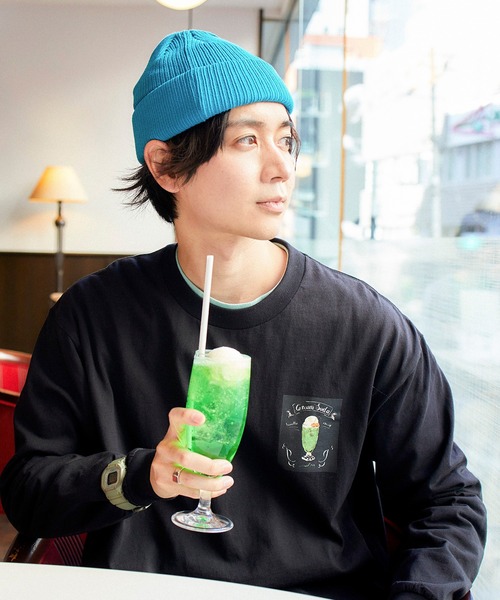 RETRO TOKYO（RETRO TOKYO）の「【TikToker×WEGO限定コラボ】オーバーサイズ イラストプリント L/Sカットソー（Tシャツ/カットソー・メンズ・ホワイト/ブラック/ブルー・FREE）」の5枚目の写真