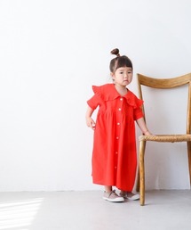 LOWRYS FARM | コットンフリルカラーワンピース　946345(ワンピース)