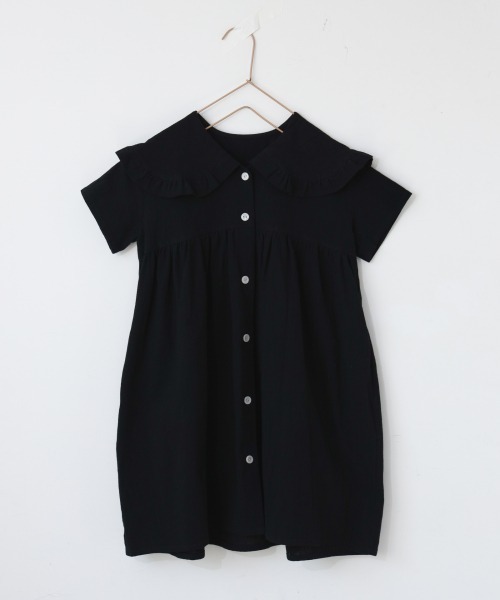 LOWRYS FARM（ローリーズファーム）の「コットンフリルカラーワンピース　946345（ワンピース・キッズ・オレンジ/ブラック/ブルー・130/150/110/140/120）」の2枚目の写真