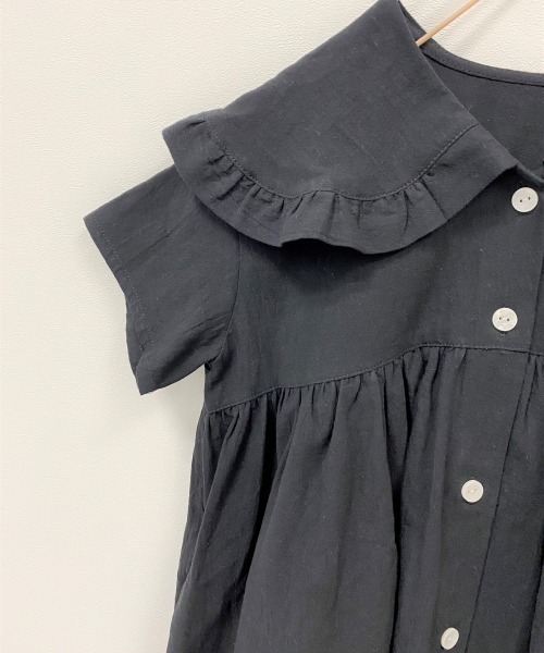 LOWRYS FARM（ローリーズファーム）の「コットンフリルカラーワンピース　946345（ワンピース・キッズ・オレンジ/ブラック/ブルー・130/150/110/140/120）」の7枚目の写真