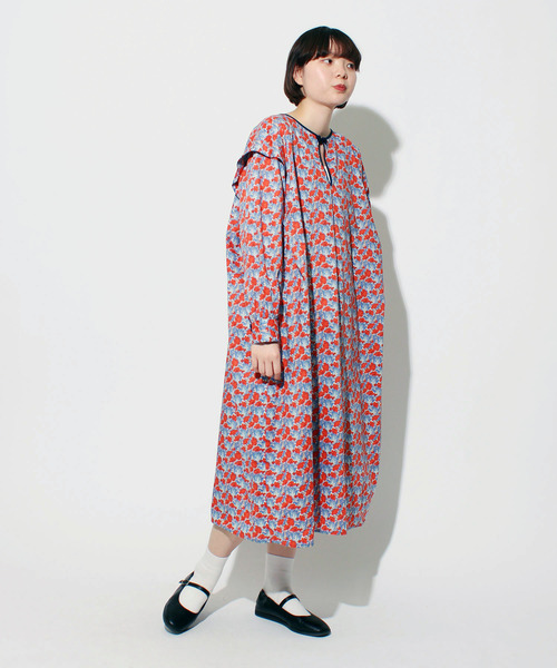 l'atelier du savon(アトリエドサボン)の「liberty clementina オーバーチャイナドレス(ワンピース・レディース・ブルー/グリーン・FREE)」の13枚目の写真