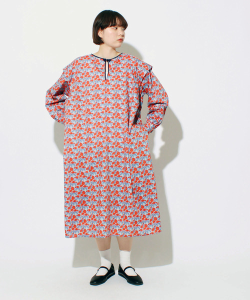 l'atelier du savon(アトリエドサボン)の「liberty clementina オーバーチャイナドレス(ワンピース・レディース・ブルー/グリーン・FREE)」の9枚目の写真