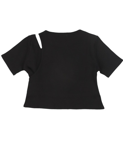 SPINNS（スピンズ）の「リブ切り替え肩開きカットソー（Tシャツ/カットソー・レディース・ブラック/アイボリー/モカ・ONESIZE）」の8枚目の写真