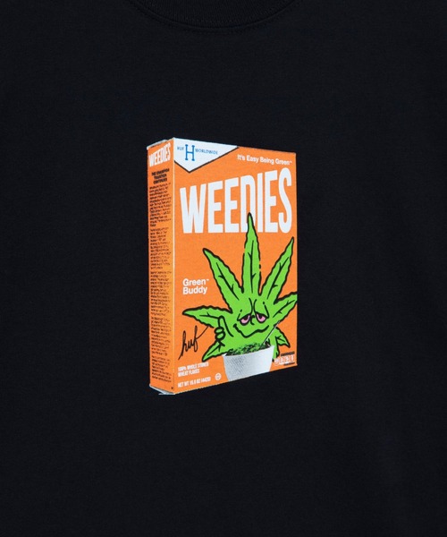 HUF(ハフ)の「JUNK FOOD WEEDIE S/S TEE HUF ハフ Tシャツ(Tシャツ/カットソー・メンズ・ブラック/ホワイト・S/M/L/XL/XXL)」の7枚目の写真