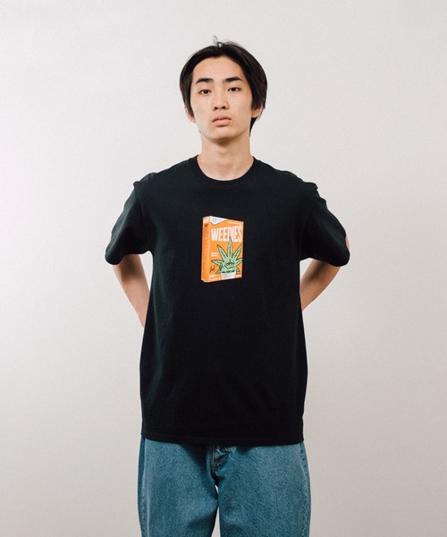 HUF(ハフ)の「JUNK FOOD WEEDIE S/S TEE HUF ハフ Tシャツ(Tシャツ/カットソー・メンズ・ブラック/ホワイト・S/M/L/XL/XXL)」の8枚目の写真