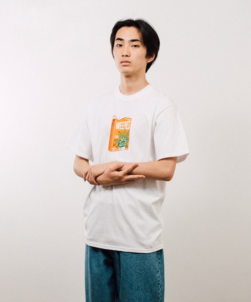 HUF(ハフ)の「JUNK FOOD WEEDIE S/S TEE HUF ハフ Tシャツ(Tシャツ/カットソー・メンズ・ブラック/ホワイト・S/M/L/XL/XXL)」の9枚目の写真