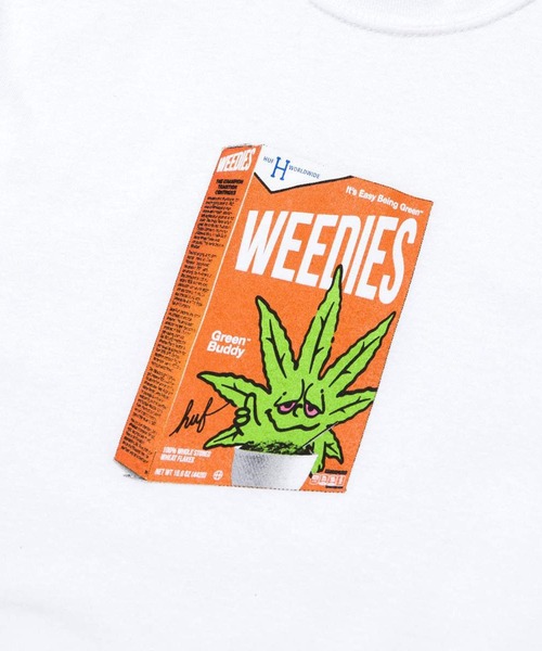 HUF(ハフ)の「JUNK FOOD WEEDIE S/S TEE HUF ハフ Tシャツ(Tシャツ/カットソー・メンズ・ブラック/ホワイト・S/M/L/XL/XXL)」の11枚目の写真