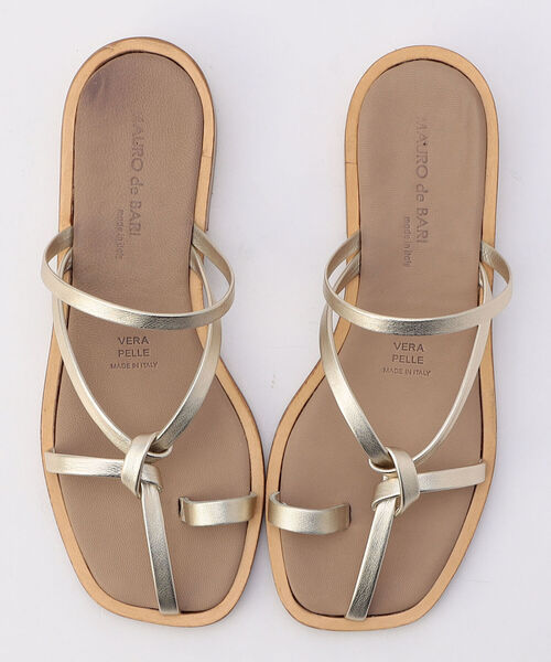 MAURO de BARI（マウロディバリ）の「【MAURO de BARI /マウロ デ バリ】ミックスラインサンダル（サンダル・レディース・ブラック/ゴールド・36/37/38）」の6枚目の写真