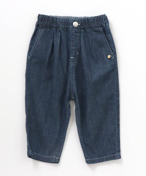 apres les cours（アプレレクール）の「/タックテーパードパンツ 7分丈（その他パンツ・キッズ・ベージュ/インディゴブルー・90/130/80/100/120/110/140）」の3枚目の写真