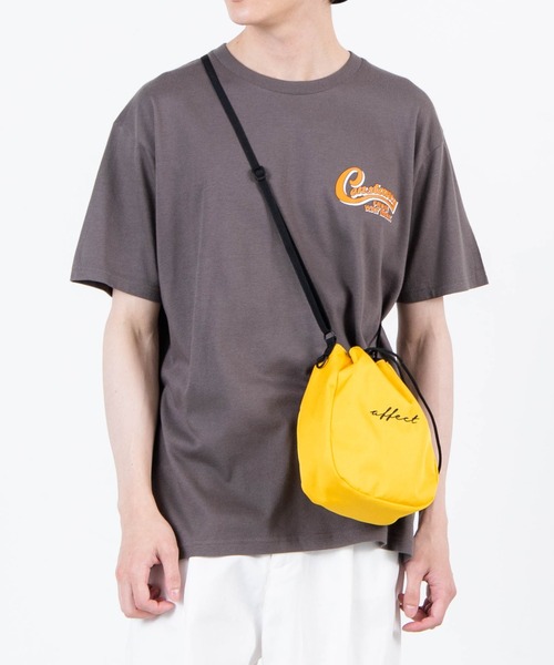 WEGO（ウィゴー）の「WEGO/ロゴ巾着ミニショルダー（ショルダーバッグ・メンズ・イエロー/その他3/ダークグリーン/オレンジ/キナリ/その他1/その他2/ダークグレー/ブラック・FREE）」の6枚目の写真