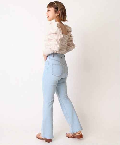 U by SPICK&SPAN(ユーバイスピックアンドスパン)の「≪追加≫ハイウエストフレアデニム3◆(デニムパンツ・レディース・サックスブルー/ブルー/ブラック・34/36/38)」の4枚目の写真