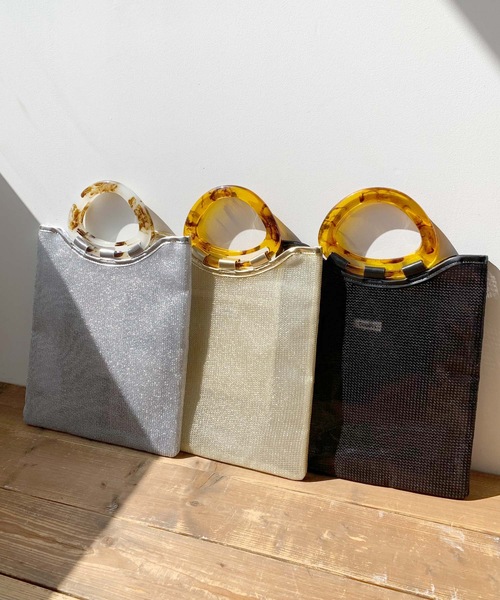 LIAN（リアン）の「マーブルチュールバッグ（ハンドバッグ・レディース・ブラック/シルバー/ゴールド・FREE）」の2枚目の写真