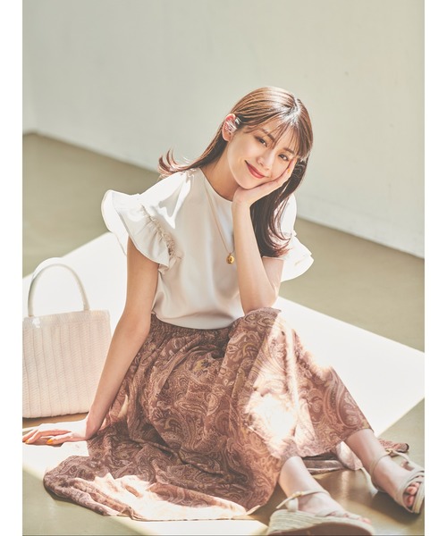 Te chichi（テチチ）の「ペイズリープリントスカート（スカート・レディース・グレー/ベージュ/キャメル・ﾌﾘ-）」の16枚目の写真