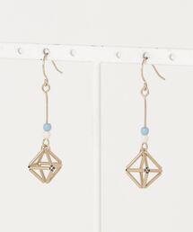 【north object de petit...】ダイヤ型メタルフックピアス