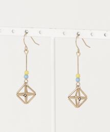 【north object de petit...】ダイヤ型メタルフックピアス