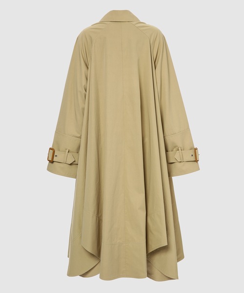 JW Anderson（ジェイダブリューアンダーソン）の「CURVED HEM A-LINE TRENCH COAT（トレンチコート・レディース・ベージュ系その他・S）」の2枚目の写真