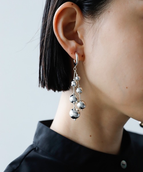 HARE（ハレ）の「ドロップボールピアス(HARE)（ピアス（両耳用）・レディース・シルバー/ゴールド・FREE）」の2枚目の写真