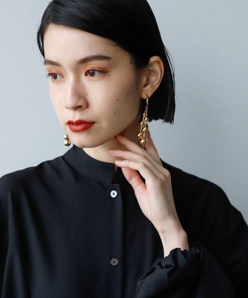 HARE（ハレ）の「ドロップボールピアス(HARE)（ピアス（両耳用）・レディース・シルバー/ゴールド・FREE）」の5枚目の写真