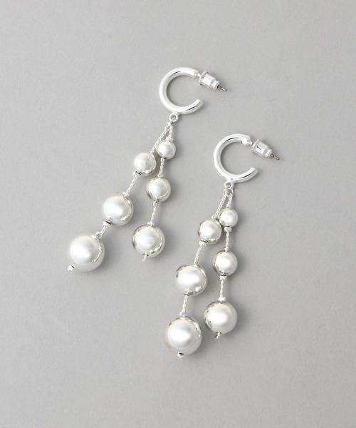 HARE（ハレ）の「ドロップボールピアス(HARE)（ピアス（両耳用）・レディース・シルバー/ゴールド・FREE）」の7枚目の写真