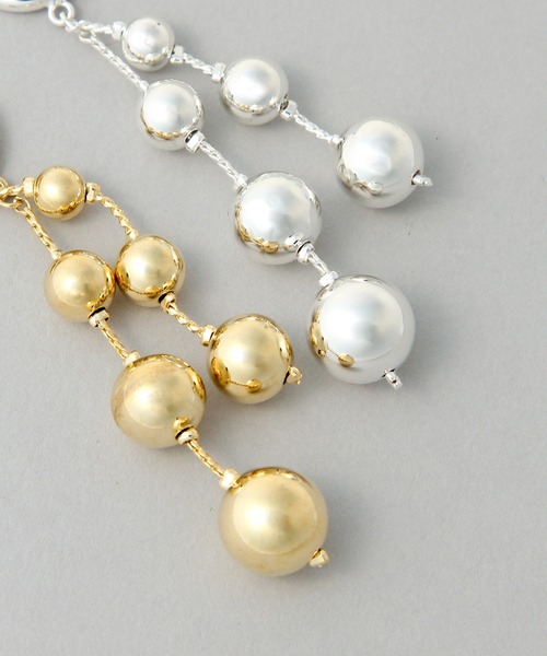 HARE（ハレ）の「ドロップボールピアス(HARE)（ピアス（両耳用）・レディース・シルバー/ゴールド・FREE）」の9枚目の写真