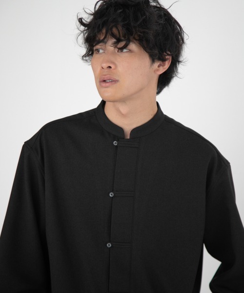 LOWRYS FARM（ローリーズファーム）の「チャイナシャツＬ／Ｓ　216278（シャツ/ブラウス・メンズ・ブラック/グレー/ブルー・MEDIUM/LARGE）」の7枚目の写真