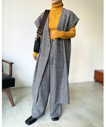 Solace | ヘリンボーンロングベストジレ(ベスト)