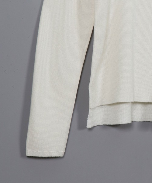 &g'aime(アンジェム)の「【&g'aime】シルク混ミラノリブニット(ニット/セーター・レディース・ホワイト/ブラック/モカ/ライトカーキ・FREE)」の19枚目の写真