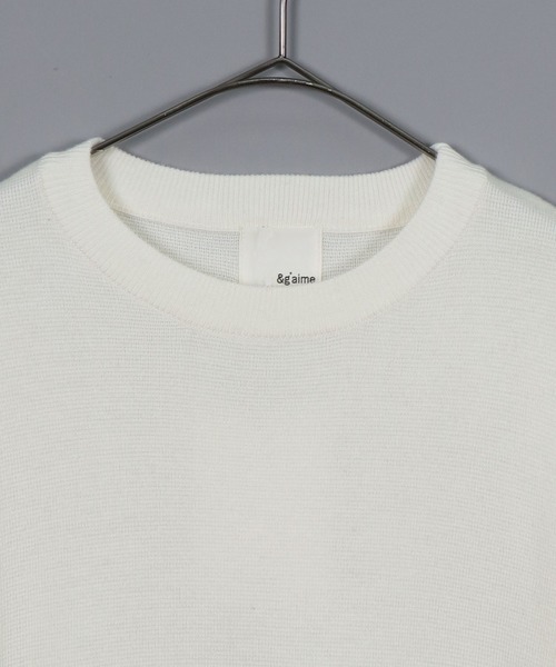 &g'aime(アンジェム)の「【&g'aime】シルク混ミラノリブニット(ニット/セーター・レディース・ホワイト/ブラック/モカ/ライトカーキ・FREE)」の21枚目の写真