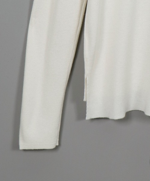 &g'aime(アンジェム)の「【&g'aime】シルク混ミラノリブニット(ニット/セーター・レディース・ホワイト/ブラック/モカ/ライトカーキ・FREE)」の15枚目の写真