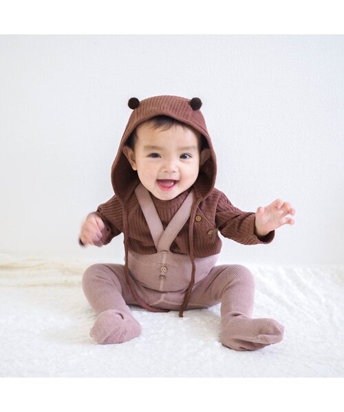 apres les cours（アプレレクール）の「WEB限定 リブボディースーツ（肌着・キッズ・ダークブラウン/ブルー/ブラウン/イエロー/アイボリー・70/80）」の21枚目の写真