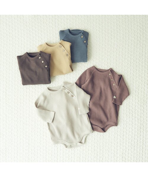 apres les cours（アプレレクール）の「WEB限定 リブボディースーツ（肌着・キッズ・ダークブラウン/ブルー/ブラウン/イエロー/アイボリー・70/80）」の20枚目の写真