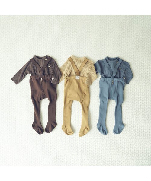 apres les cours（アプレレクール）の「WEB限定 リブボディースーツ（肌着・キッズ・ダークブラウン/ブルー/ブラウン/イエロー/アイボリー・70/80）」の19枚目の写真