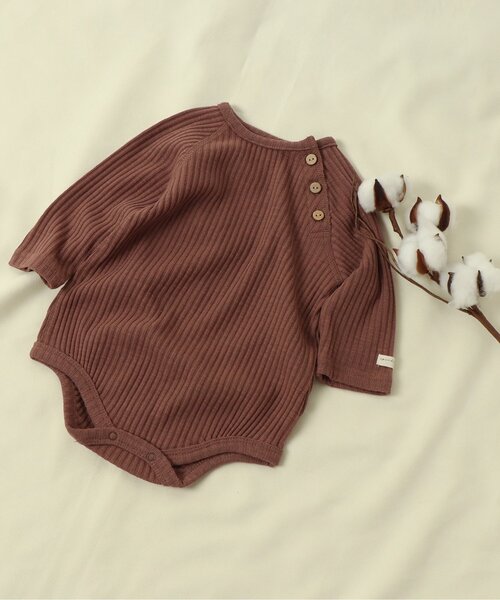 apres les cours（アプレレクール）の「WEB限定 リブボディースーツ（肌着・キッズ・ダークブラウン/ブルー/ブラウン/イエロー/アイボリー・70/80）」の18枚目の写真