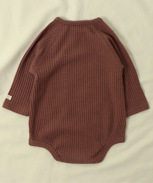 apres les cours（アプレレクール）の「WEB限定 リブボディースーツ（肌着・キッズ・ダークブラウン/ブルー/ブラウン/イエロー/アイボリー・70/80）」の12枚目の写真