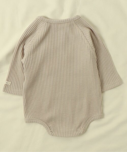apres les cours（アプレレクール）の「WEB限定 リブボディースーツ（肌着・キッズ・ダークブラウン/ブルー/ブラウン/イエロー/アイボリー・70/80）」の10枚目の写真