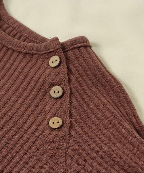 apres les cours（アプレレクール）の「WEB限定 リブボディースーツ（肌着・キッズ・ダークブラウン/ブルー/ブラウン/イエロー/アイボリー・70/80）」の7枚目の写真