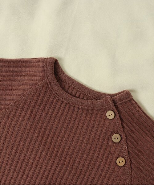 apres les cours（アプレレクール）の「WEB限定 リブボディースーツ（肌着・キッズ・ダークブラウン/ブルー/ブラウン/イエロー/アイボリー・70/80）」の6枚目の写真