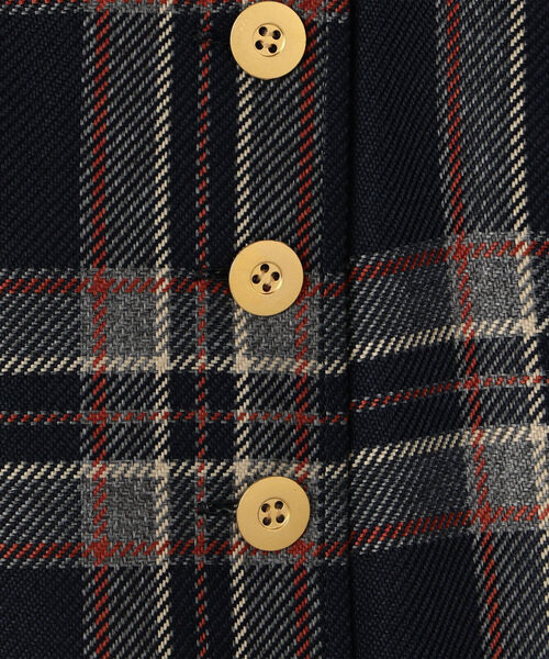 NOLLEY’S(ノーリーズ)の「ラップ風チェックウォッシャブルスカート(スカート・レディース・ベージュ系その他/ブルー系その他7・38/36)」の6枚目の写真