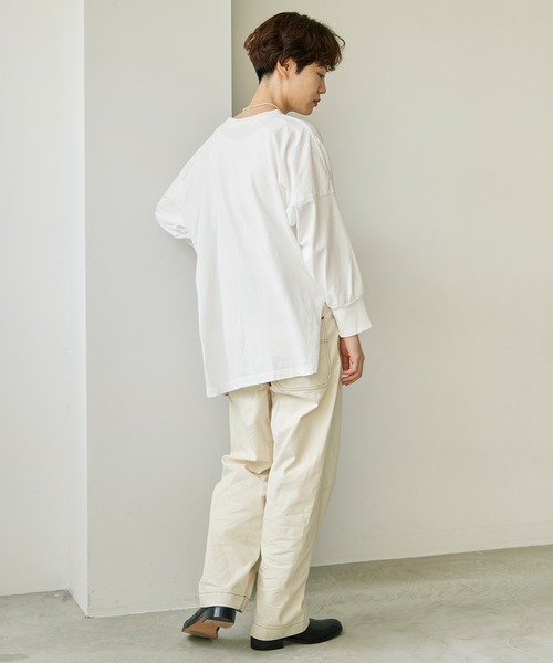 note et silence (ノートエシロンス)の「18/-USA天竺\\\NIKAMAERU。ロンT(Tシャツ/カットソー・レディース・ホワイト/ブルー/ライトピンク・FREE)」の21枚目の写真