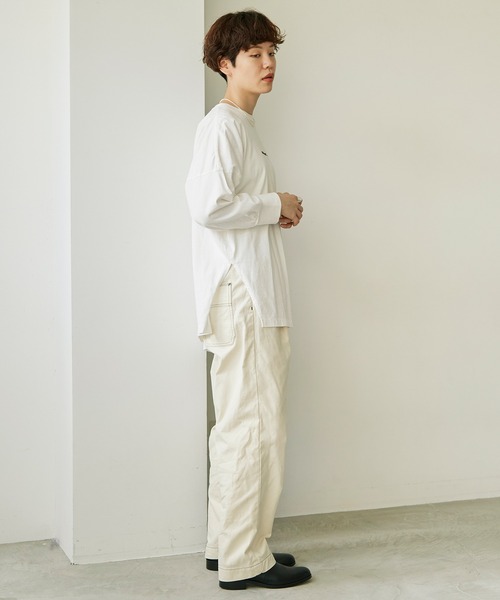 note et silence (ノートエシロンス)の「18/-USA天竺\\\NIKAMAERU。ロンT(Tシャツ/カットソー・レディース・ホワイト/ブルー/ライトピンク・FREE)」の18枚目の写真