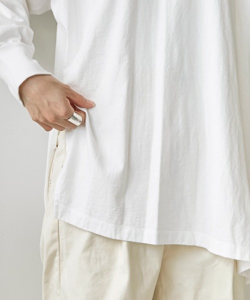 note et silence (ノートエシロンス)の「18/-USA天竺\\\NIKAMAERU。ロンT(Tシャツ/カットソー・レディース・ホワイト/ブルー/ライトピンク・FREE)」の10枚目の写真