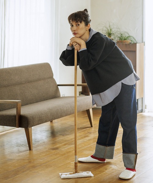 studio CLIP(スタディオクリップ)の「《玄長なおこさんコラボ》家事らくらく洗える軽ニット(ニット/セーター・レディース・ライトグレー/ブラック/ブラウン/レッド/ブルー/イエロー/アイボリー・FREE)」の19枚目の写真