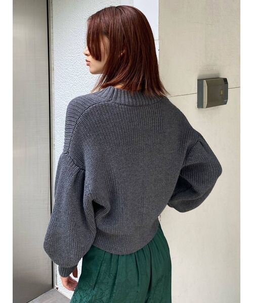 EMODA（エモダ）の「ワイドリブオーバーカーディガン（カーディガン/ボレロ・レディース・グレー/カーキ/ベージュ・FREE）」の8枚目の写真