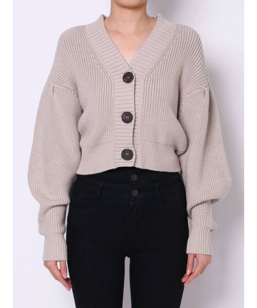 EMODA（エモダ）の「ワイドリブオーバーカーディガン（カーディガン/ボレロ・レディース・グレー/カーキ/ベージュ・FREE）」の10枚目の写真