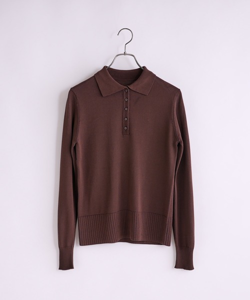 CIAOPANIC（チャオパニック）の「ポロニット（ポロシャツ・レディース・ブラック/ブラウン/ピンク・FREE）」の2枚目の写真