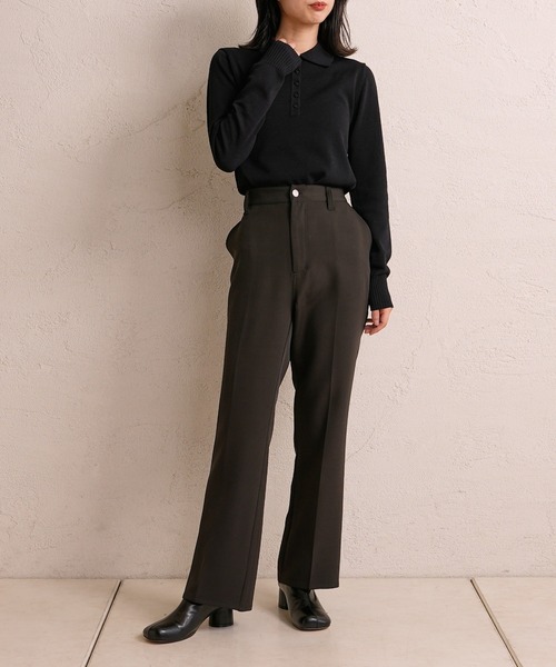 CIAOPANIC（チャオパニック）の「ポロニット（ポロシャツ・レディース・ブラック/ブラウン/ピンク・FREE）」の9枚目の写真